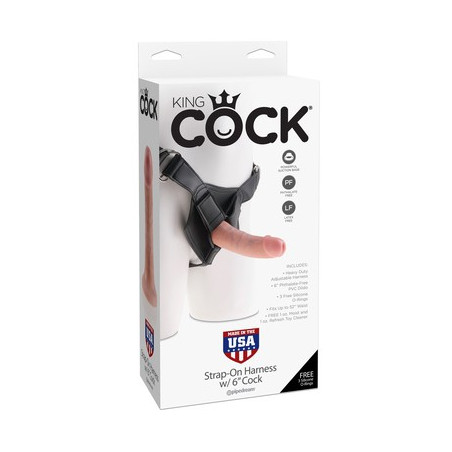 Gode ceinture Strap-On de King Cock 15.2cm