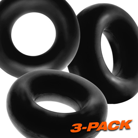 Lot de 3 Cockrings Oxballs FAT WILLY Noirs
