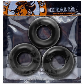 Lot de 3 Cockrings Oxballs FAT WILLY Noirs 2