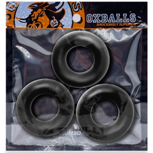 Lot de 3 Cockrings Oxballs FAT WILLY Noirs