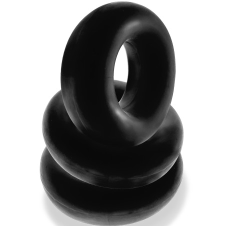 Lot de 3 Cockrings Oxballs FAT WILLY Noirs