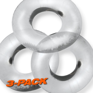Lot de 3 Cockrings Oxballs FAT WILLY Transparents