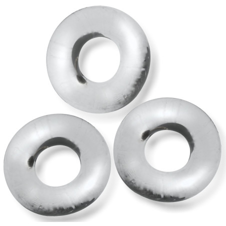 Lot de 3 Cockrings Oxballs FAT WILLY Transparents