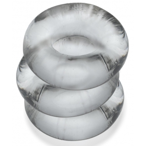 Lot de 3 Cockrings Oxballs FAT WILLY Transparents