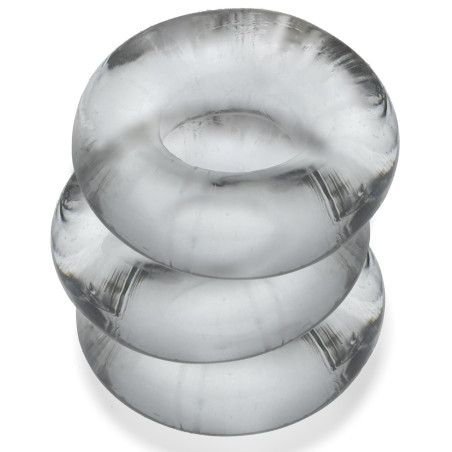 Lot de 3 Cockrings Oxballs FAT WILLY Transparents