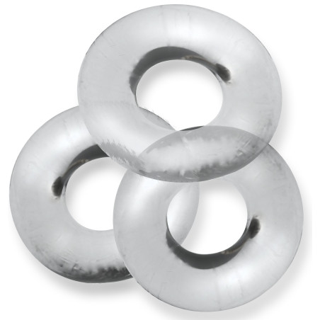 Lot de 3 Cockrings Oxballs FAT WILLY Transparents