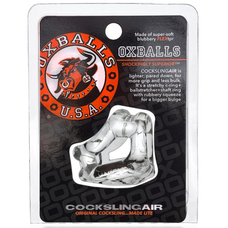 Ballstretcher souple Oxballs COCKSLING AIR Transparent