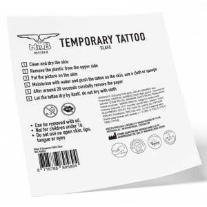 Tatouage éphémère MrB SLAVE 10 x 10cm