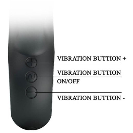 Vibromasseur ANSEL Pretty Love 16cm Noir