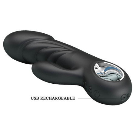 Vibromasseur ANSEL Pretty Love 16cm Noir
