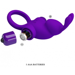 Cockring vibrant DICK RABBIT Pretty Love 30mm Violet