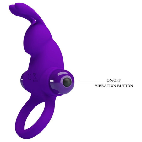 Cockring vibrant DICK RABBIT Pretty Love 30mm Violet