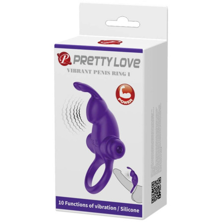 Cockring vibrant DICK RABBIT Pretty Love 30mm Violet