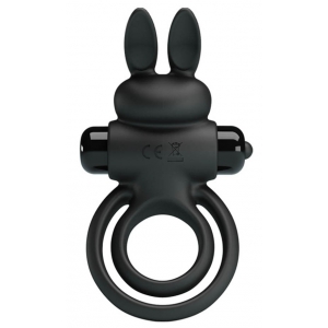 Cockring vibrant DICK RABBIT Pretty Love 25mm Noir