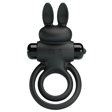 Cockring vibrant DICK RABBIT Pretty Love 25mm Noir