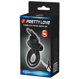 Cockring vibrant DICK RABBIT Pretty Love 25mm Noir 2