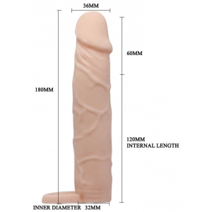 Gaine de pénis EXTEND SLEEVE Pretty Love 17 x 3.5cm