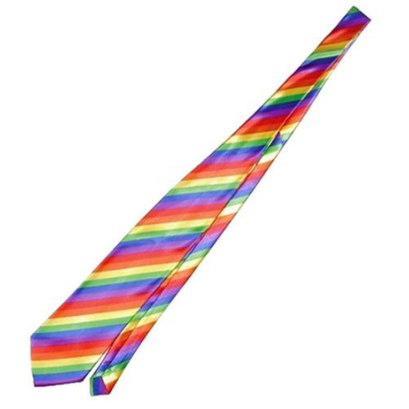 Cravate Rainbow avec élastique 35cm
