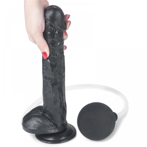 Gode réaliste éjaculateur SQUIRT 22 x 4.5cm Noir