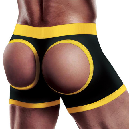 Boxer Bottomless pour Gode HORNY STRAPON Noir
