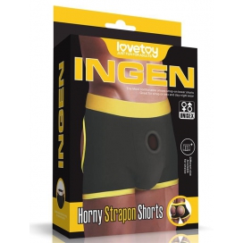 Boxer Bottomless pour Gode HORNY STRAPON Noir 2