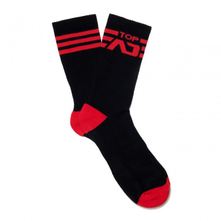 Chaussettes AD TOP Noir-Rouge