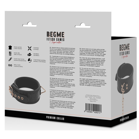 Collier et Laisse BEGME Noir