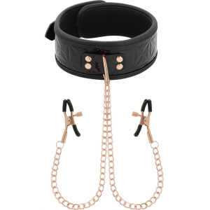 Collier avec pince-tétons BEGME Noir