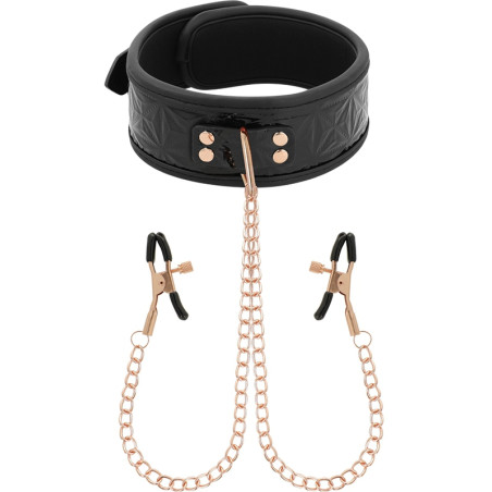 Collier avec pince-tétons BEGME Noir