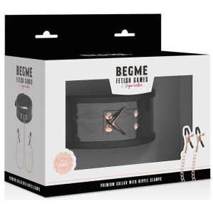 Collier avec pince-tétons BEGME Noir