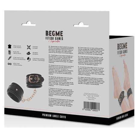 Menottes de chevilles BEGME Noires