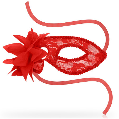 Masque OHMAMA Dentelle et Fleur Rouge