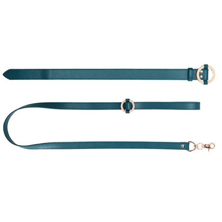 Collier et Laisse HALO COL Bleu