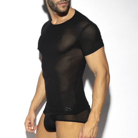 T-shirt NET Microfibres Noir
