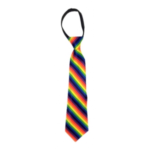 Cravate Rainbow avec élastique 35cm