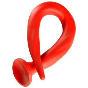 Gode long STRETCH WORM N°1 - 39 x 3cm Rouge