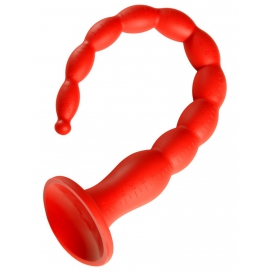 Gode long STRETCH WORM N°2 - 40 x 4cm Rouge 2