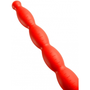 Gode long STRETCH WORM N°2 - 40 x 4cm Rouge