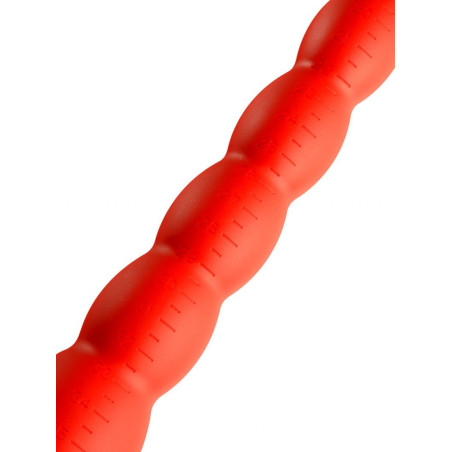 Gode long STRETCH WORM N°4 - 50 x 5.2cm Rouge