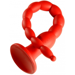 Gode long STRETCH WORM N°6 - 60 x 6cm Rouge