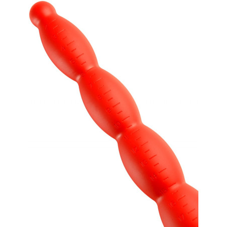 Gode long STRETCH WORM N°6 - 60 x 6cm Rouge