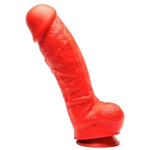 Gode en silicone STRETCH N°5XX - 27 x 9cm Rouge