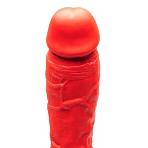 Gode en silicone STRETCH N°5XX - 27 x 9cm Rouge