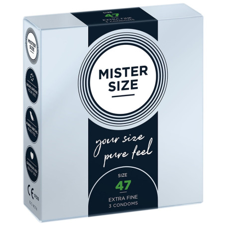 Préservatifs MISTER SIZE 47 mm | Boîte de 3