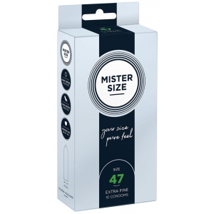Préservatifs ajustés MISTER SIZE 47 mm | Boîte de 10