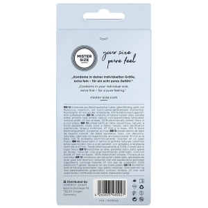 Préservatifs ajustés MISTER SIZE 47 mm | Boîte de 10
