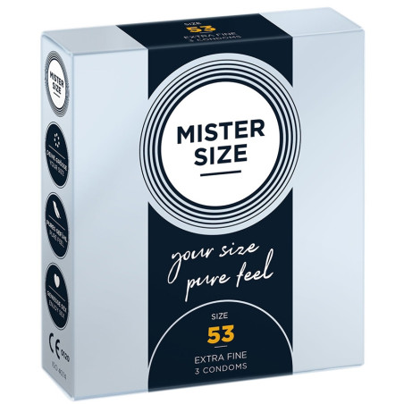 Préservatifs MISTER SIZE 53 mm | Boîte de 3