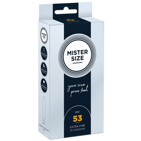 Préservatifs MISTER SIZE 53 mm | Boîte de 10