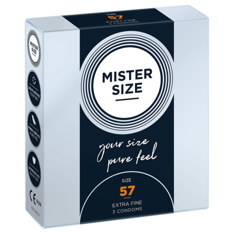 Préservatifs en latex MISTER SIZE 57 mm | Boîte de 3