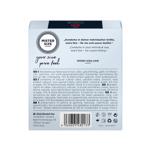 Préservatifs larges MISTER SIZE 60 mm | Boîte de 3